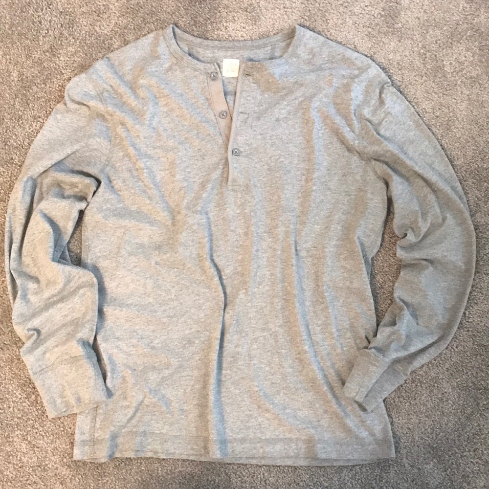 Jcrew Heather grey Henley size M